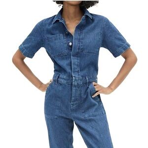 Everlane Blue Denim Short-Sleeve Jumpsuit size 2, NWT